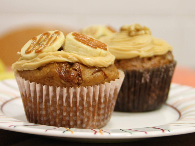 Muffins de banana y dulce de leche