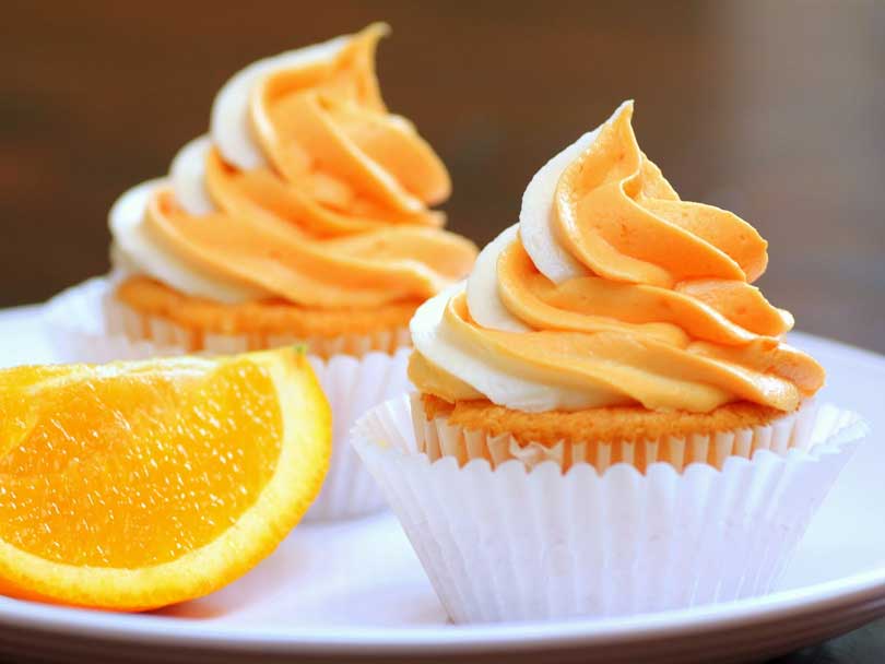 Cupcakes de naranja y semillas de amapola